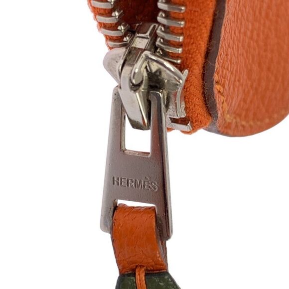 [] Hermes | Tutti Frutti Portomone Orange Coin Case Wallet | Orange Green | - Picture 5 of 5